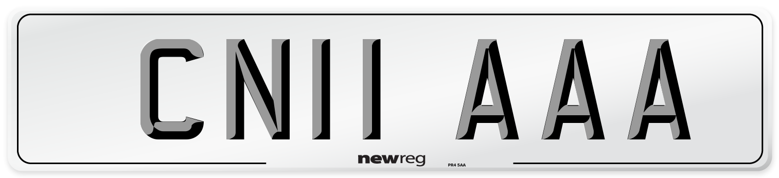 CN11 AAA Number Plate from New Reg